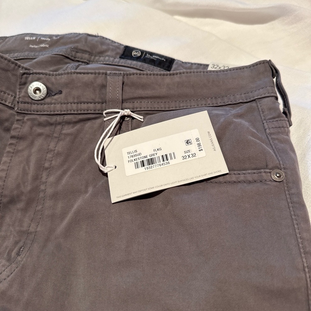 AG Adriano Goldschmied Men's Gray Chinos